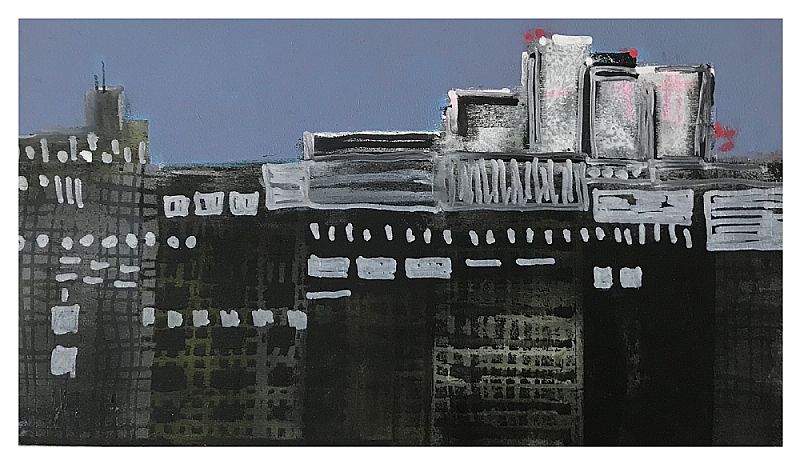 De stad bij nacht II 20x30cm *